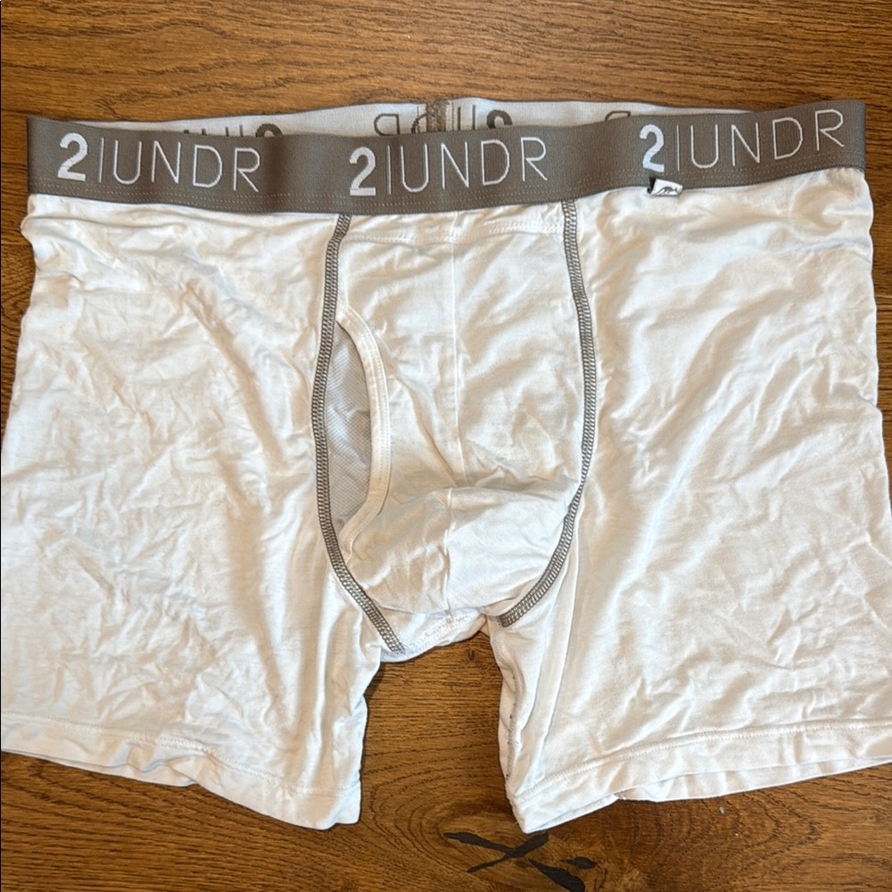 2 | UNDR Men's White Boxer Briefs